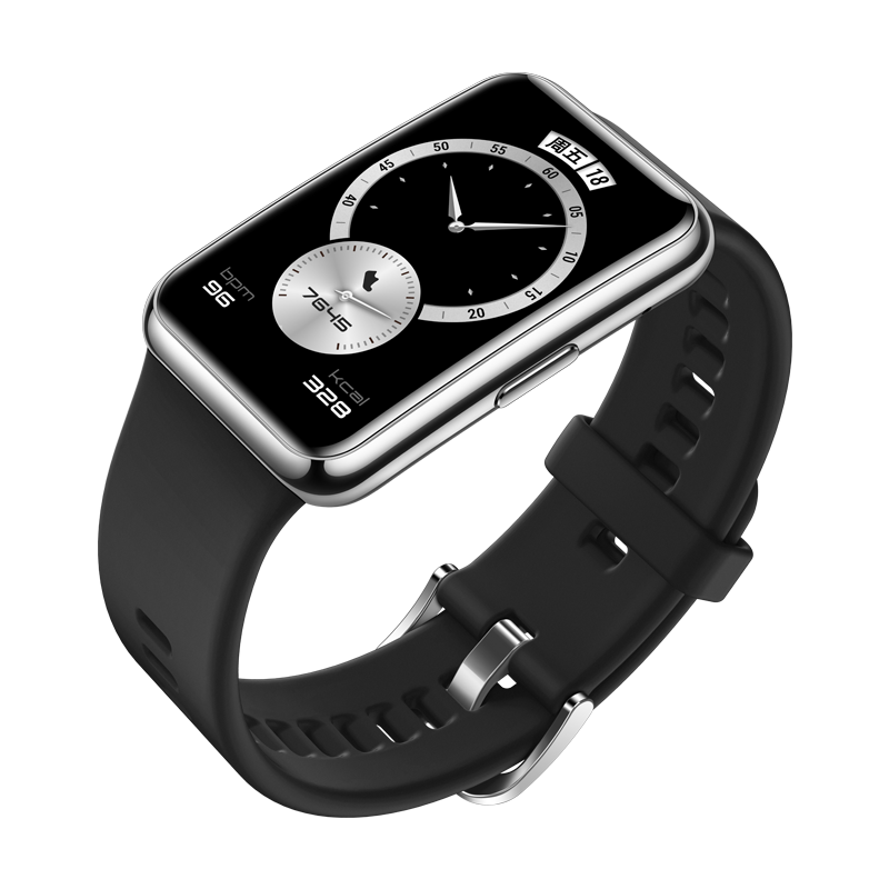 华为(HUAWEI)【送女神礼物推荐】华为手表Watch Fit女士款运动2代智能睡眠游泳NFC女友礼物血氧监测97种运动模 升级NEW雅致款-曜石黑-晒单送米兰玫瑰金钢带