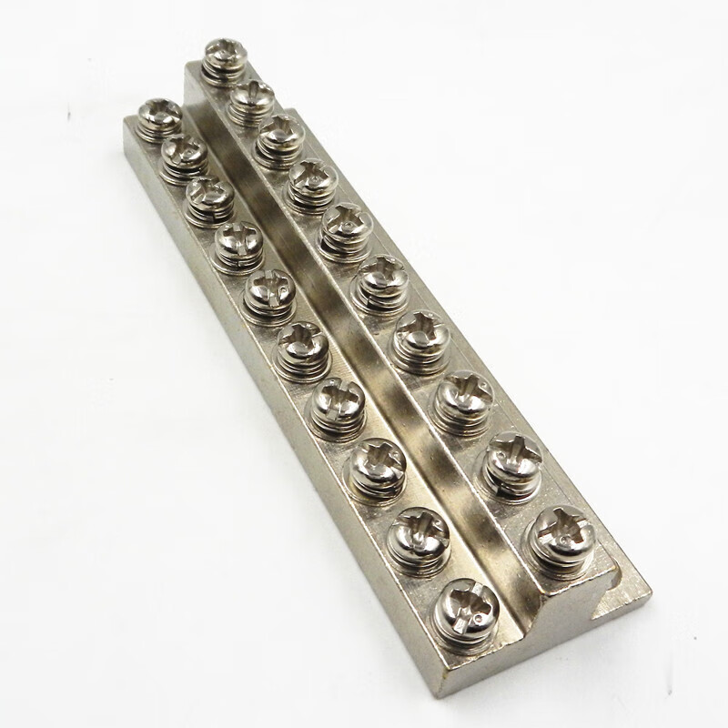 jdg接地排 a-9双层接地端子m4 20位接地铜排a型10 10接线端子铜块