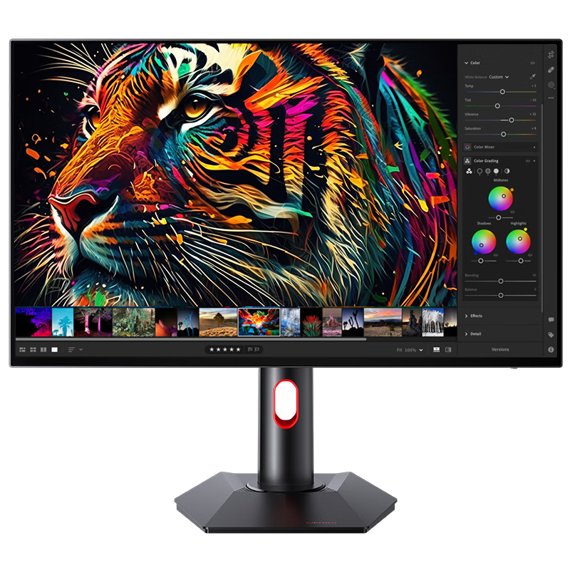 HKC 27英寸 Nano IPS屏 4K高清160Hz超频 10.7亿色HDR600 四边微边框旋转升降电竞屏显示器 神盾MG27U