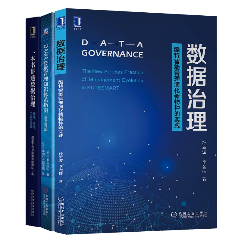 数据管理&治理3部曲 DAMA数据管理知识体系指南（原书第2版）+一本书讲透数据治理：战略、方法、工具与实践+数据治理：酷特智能管理演化新物种的实践3本