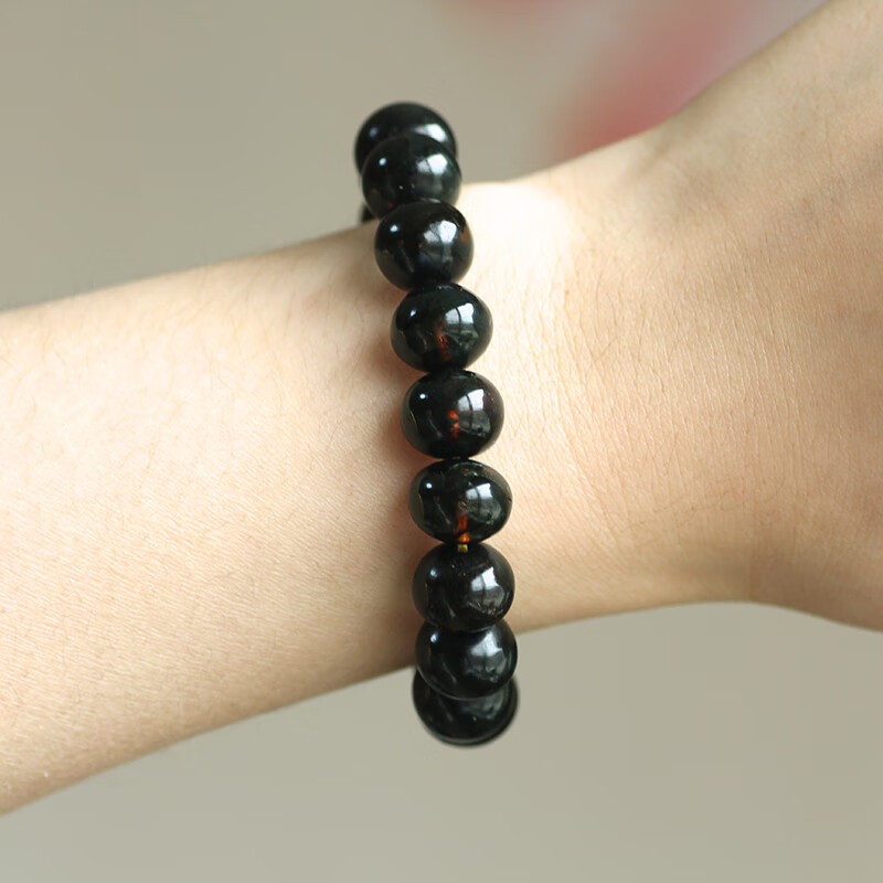 森匠可出产地证书抚顺药珀翳珀琥珀干白花净水金珀血珀蜜蜡手串 看不