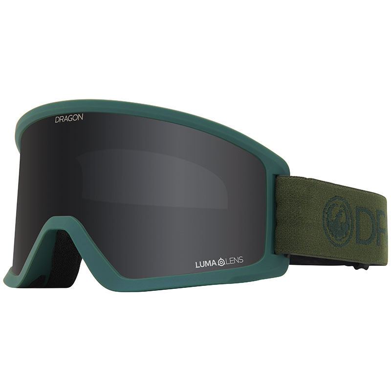 冷山雪具 20款 大龙DX3 OTG单双板防雾滑雪镜近视镜可用 墨绿色/深茶色镜片