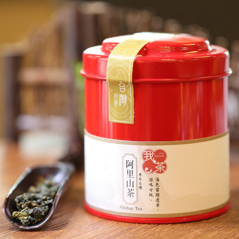 我茶阿里山高山茶100g罐装花果香轻柔回甘耐泡台湾乌龙茶原装2024新茶