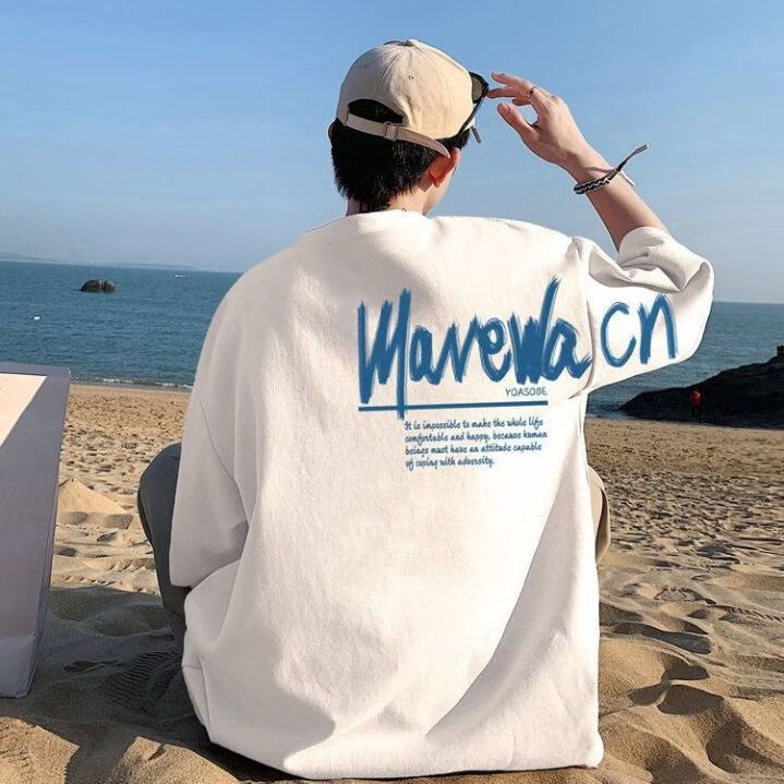 古跃鸿嘻哈说唱适合胖子穿t恤美式复古oversize夏季男生短袖t恤潮牌