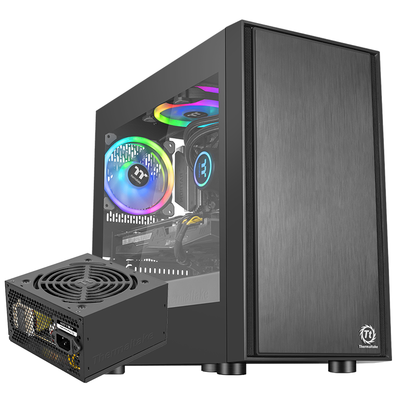 Thermaltake 曜越 启航者 F1 M-ATX机箱 半侧透 含电源 400W 黑色