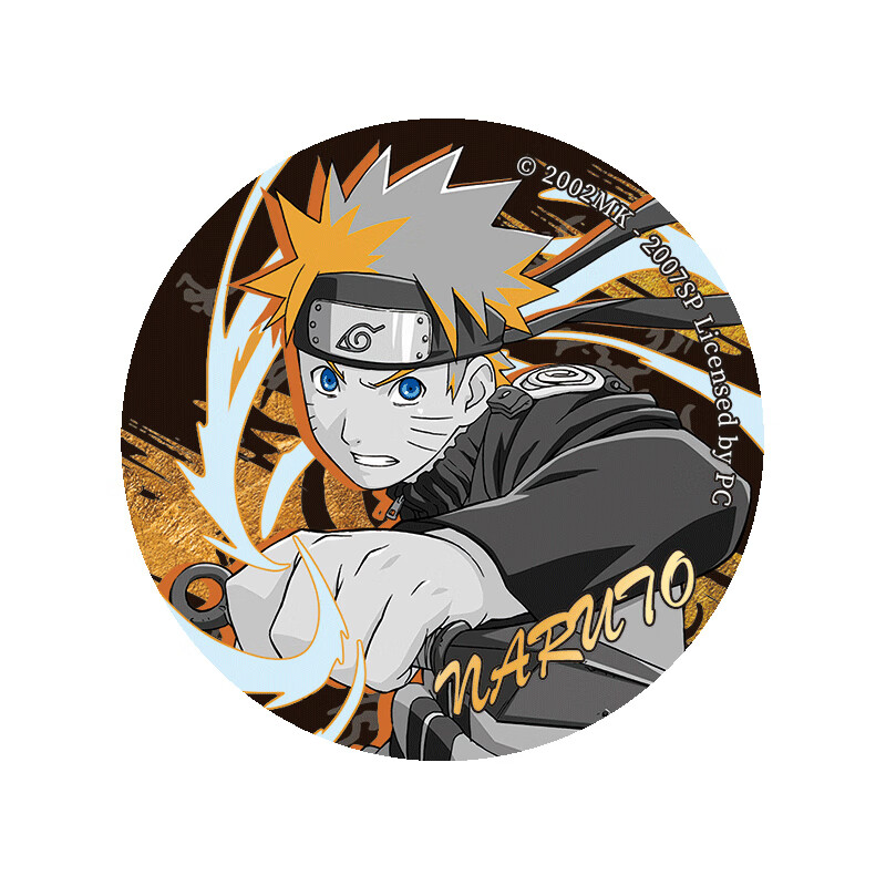 创京懿选火影忍者周边 20周年徽章双闪吧唧佐助鸣人卡卡西58mm小巧