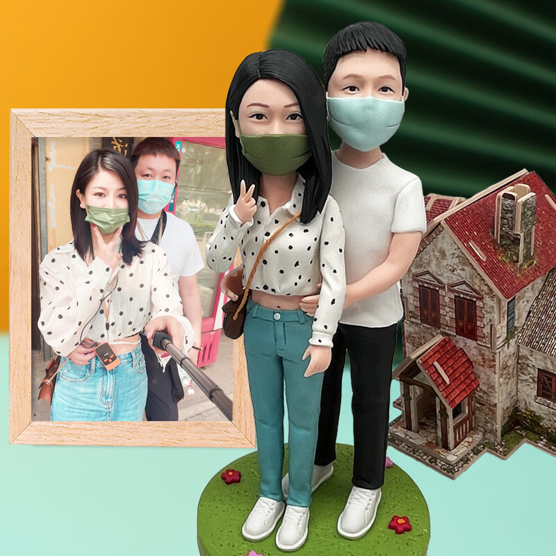 捏泥人真人3d手办照片定制软陶人偶公仔蜡像陶人泥塑人像人物摆件diy