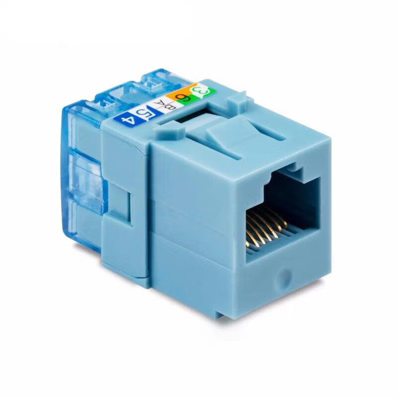 梯橙六类网络屏蔽模块rj45镀金模块c6千兆632708