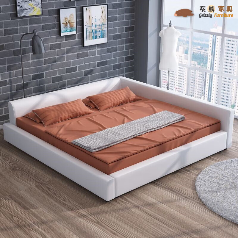 墨申 床2米2.2米主卧榻榻床现代简约主卧双人床亲子床2.2米2.4米超 1.