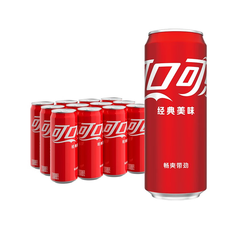 Coca-Cola 可口可乐 汽水 330ml*12听 摩登罐