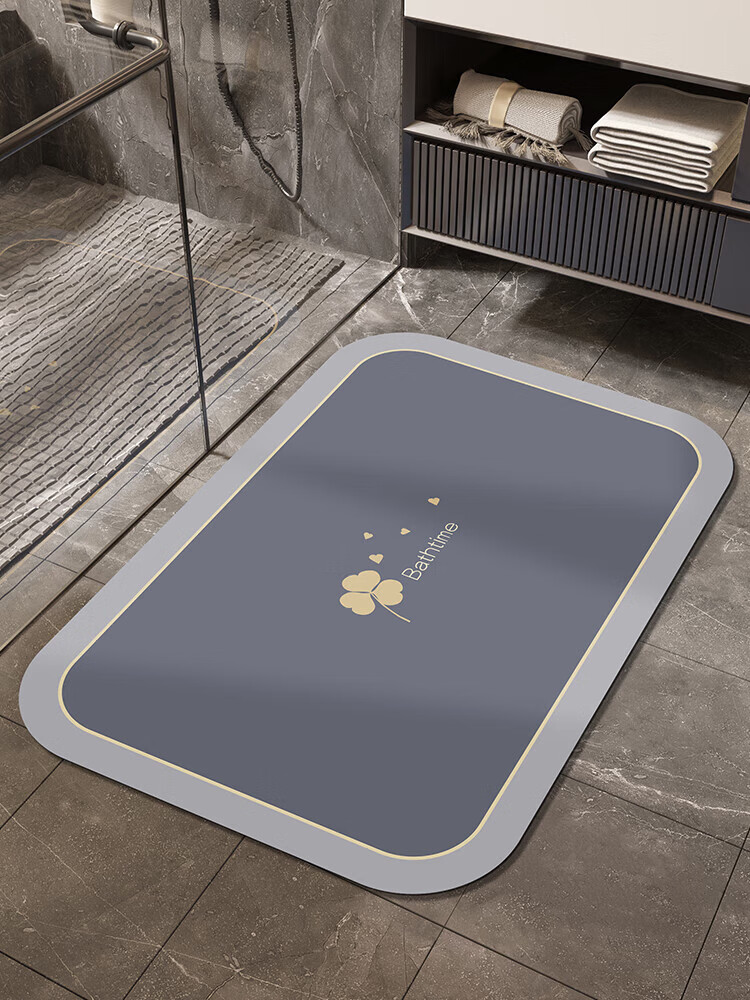 优佳迪浴室卫生间地垫防摔软硅藻泥吸水垫防滑脚垫厕所速干洗澡间门垫