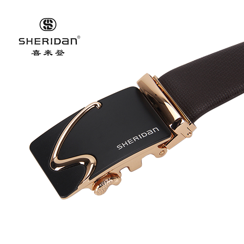 sheridan喜来登皮带 男士牛皮商务自动扣皮带男青年腰带裤带 nl1609