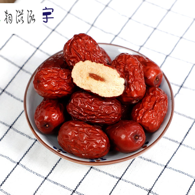 虎钢馋新疆红枣和田特产特级若羌灰枣原粒果干骏枣罐装 1斤