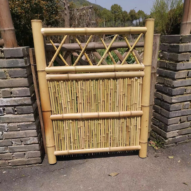 文枝竹篱笆栅栏日式庭院防腐木屏风隔断遮丑围栏户外民宿装饰设计竹门