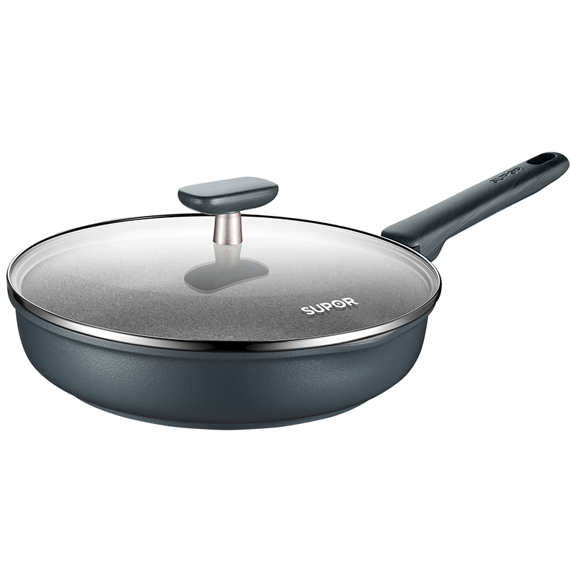 苏泊尔（SUPOR）平底锅煎锅麦饭石色不粘锅聚油底家用煎蛋煎牛排锅电磁炉燃气通用 【适用1-3人】 26cm