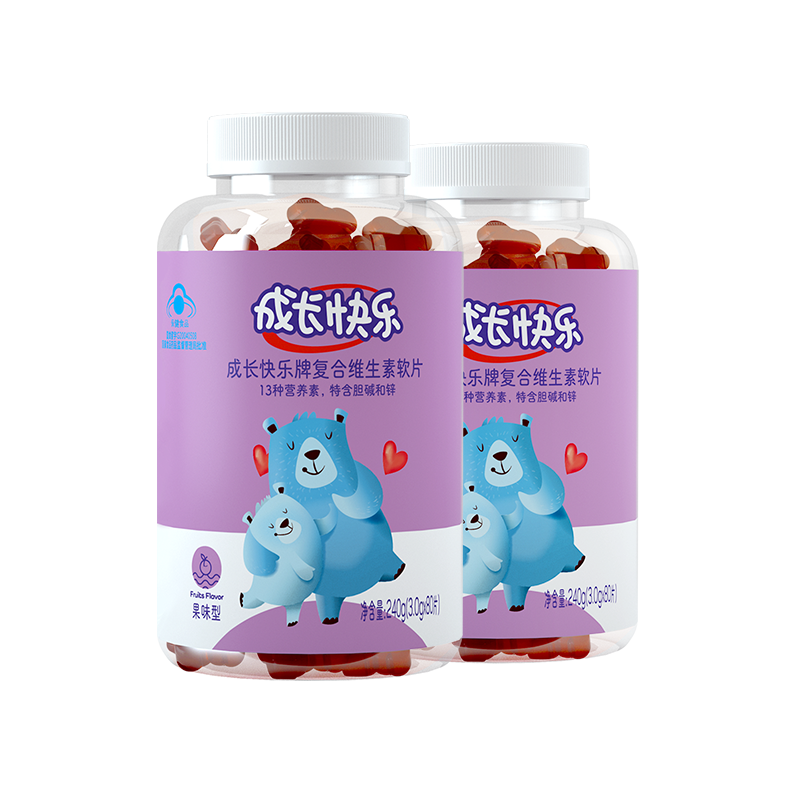 京喜,plus会员:养生堂 成长快乐儿童复合维生素软糖 80片*2瓶