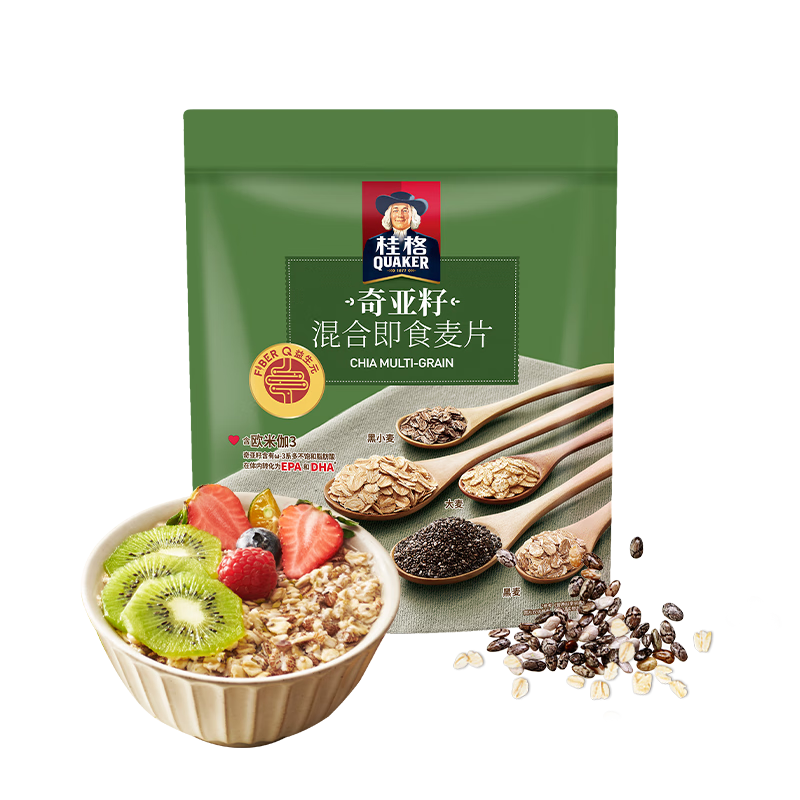 QUAKER 桂格 奇亚籽混合 即食麦片 420g