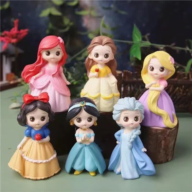 迪士尼公主6只 12色颜料 2画笔