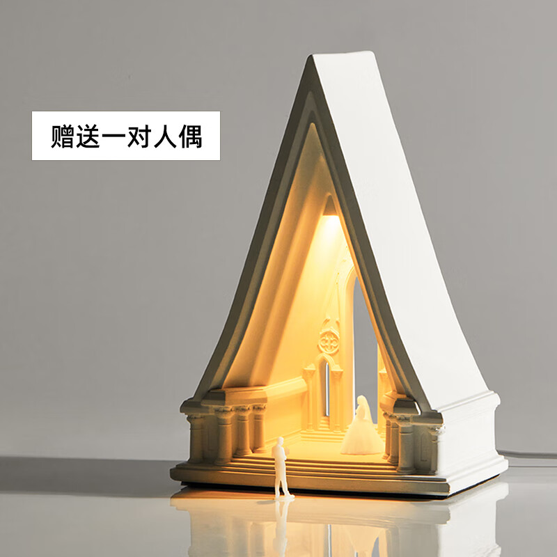 梦茜儿教堂结婚氛围灯   壁光里结婚礼品创意摆件订新婚节日礼物教的