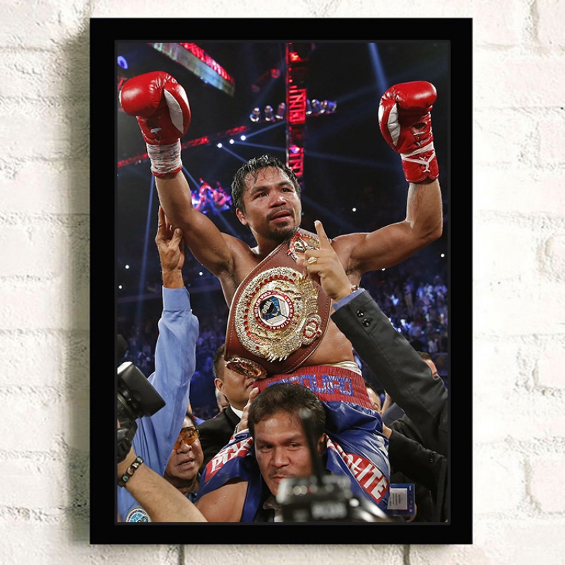 狼天影  曼尼帕奎奥海报墙贴画拳击馆拳王格斗健身宿舍卧室床头贴纸