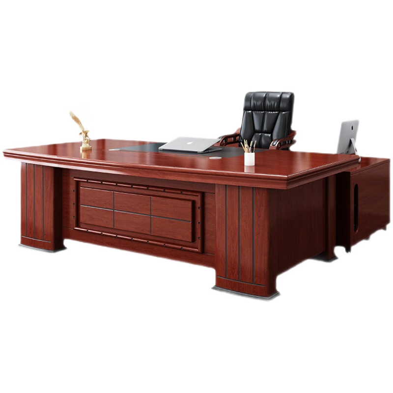 龙案 老板桌办公电脑桌大班台主管经理桌总裁桌椅组合简约现代办公家具 1.6米班台单桌