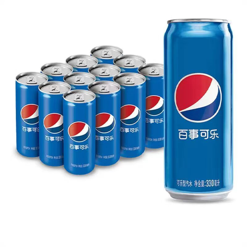 百事可乐摩登罐经典可乐330ml*6/24罐罐装碳酸汽水饮料经典细长罐