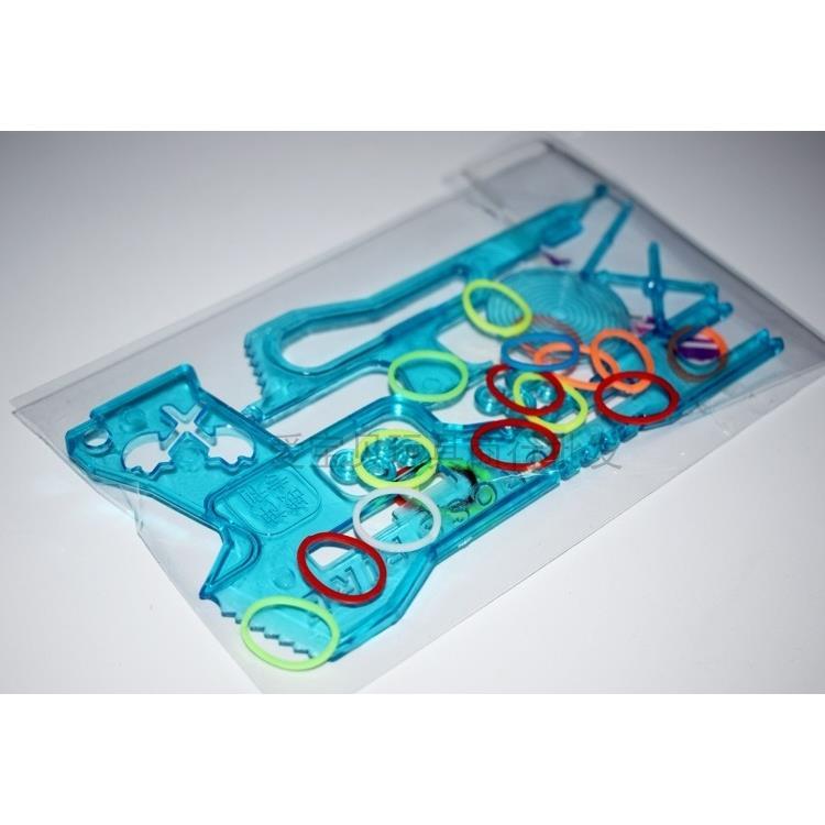 经典吊板玩具连发枪水晶皮筋枪塑料枪玩具打橡皮筋枪带标靶玩具 5把