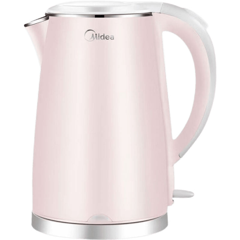 美的MK-HJ1705B電熱水壺電水壺開水煲304不銹鋼粉色1.7L聯(lián)保【尾貨機】 1705B【粉】
