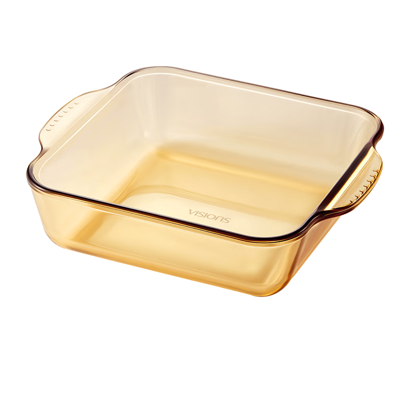 康宁餐具 耐热玻璃烤盘烘焙盘子 可进微波炉烤箱餐盘鱼盘饺子盘餐具 2L玻璃烤盘