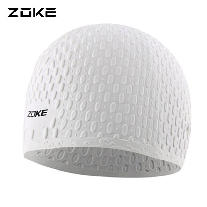 洲克ZOKE硅胶泳帽防水护发护耳水滴帽男士女士通用舒适不嘞头619503201-3