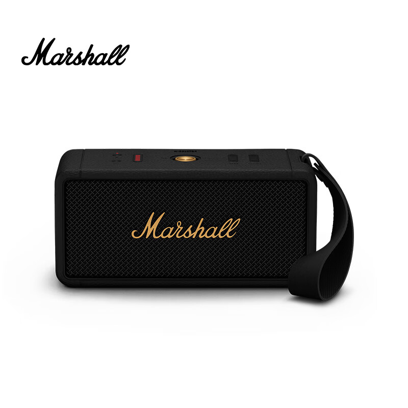 MARSHALL（马歇尔）MIDDLETON音箱便携式无线蓝牙家用户外防水音响  黑金色