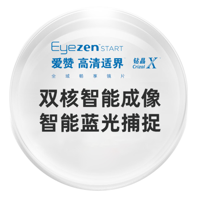 依视路爱赞全晰数码生活钻晶膜御膜致减缓视疲劳防蓝光1.60A4配近视镜片 爱赞全晰 钻晶膜致（现片）. 1.60