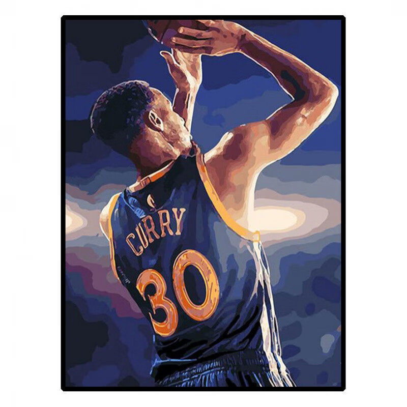 nba球星钻石画带框科比库里詹姆斯杜兰特罗斯手工diy 库里 送工具