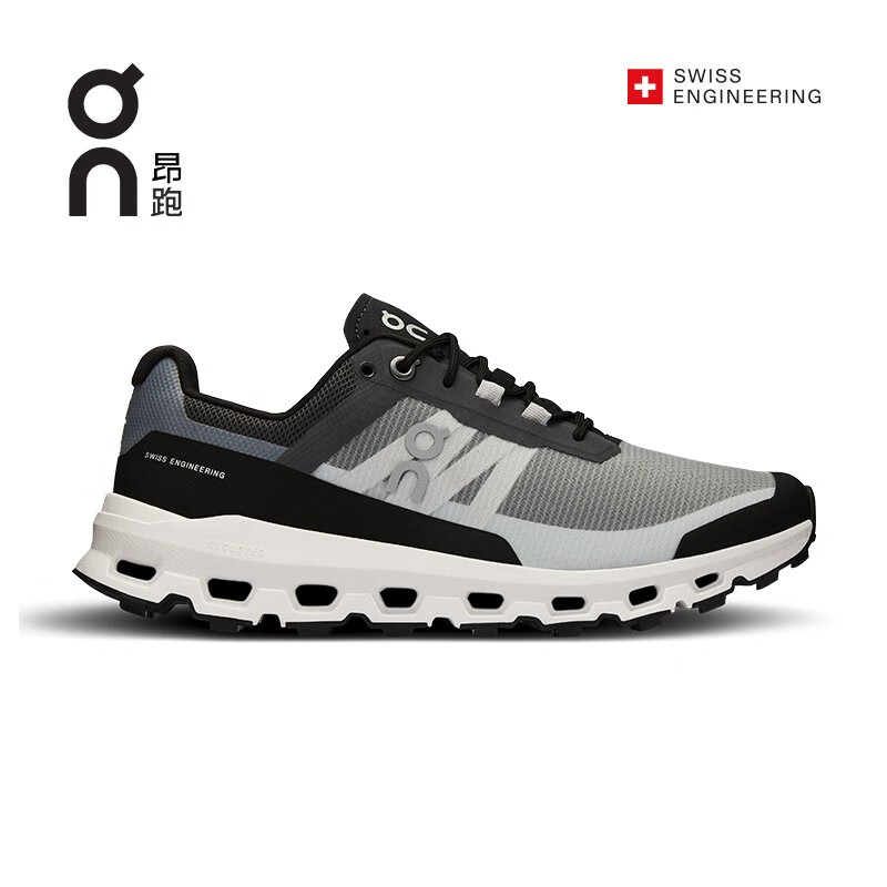 on昂跑 cloudvista 女款轻量缓震越野跑鞋 black/white  黑色/白色 37