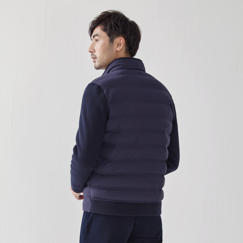 MAYOR男装藏青色立领针织袖白鹅绒羽绒服 藏青 XL 180/100A(52A)