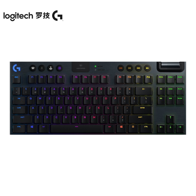 罗技（G） G913TKL 87键无线机械键盘 有线蓝牙游戏键盘 三模链接 RGB背光 超薄矮轴 GL L轴（红轴）