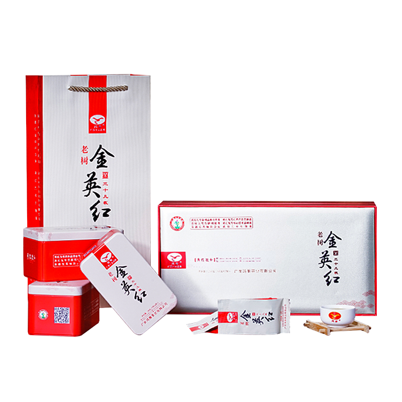 鴻雁2025年老樹金英紅茶葉禮盒裝144g特級英德紅茶廣東農(nóng)科院送禮長輩