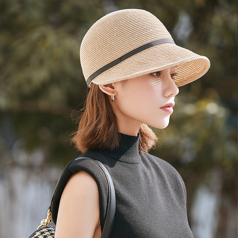 somubay 草帽女夏季鸭舌帽防晒遮阳帽春秋遮脸日式新款时尚太阳帽子