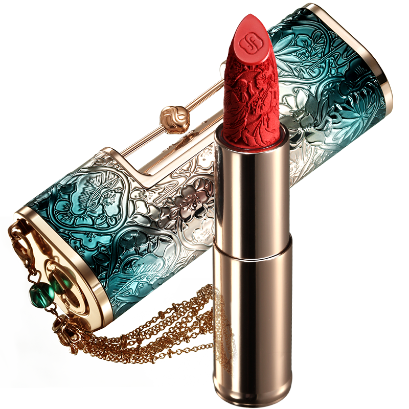 【同心锁爱礼】花西子同心锁口红浮雕雕花唇膏女学生保湿滋润显白不易