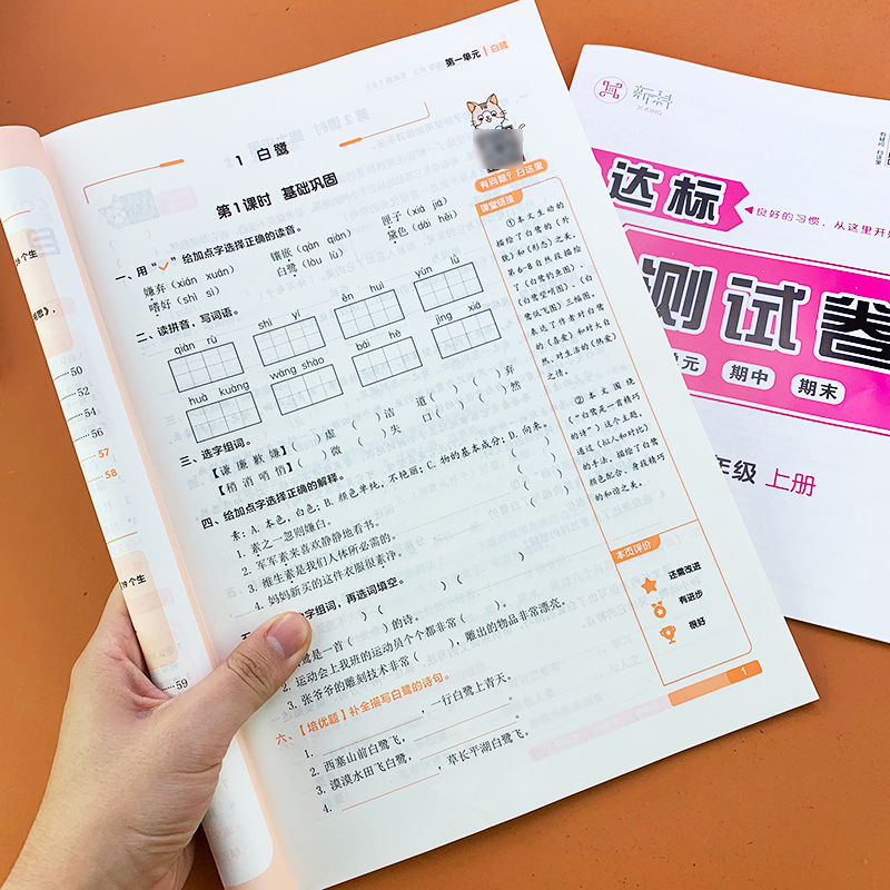 语文五年级上册同步训练习册部编人教版教材配套单元试卷测试卷一课一