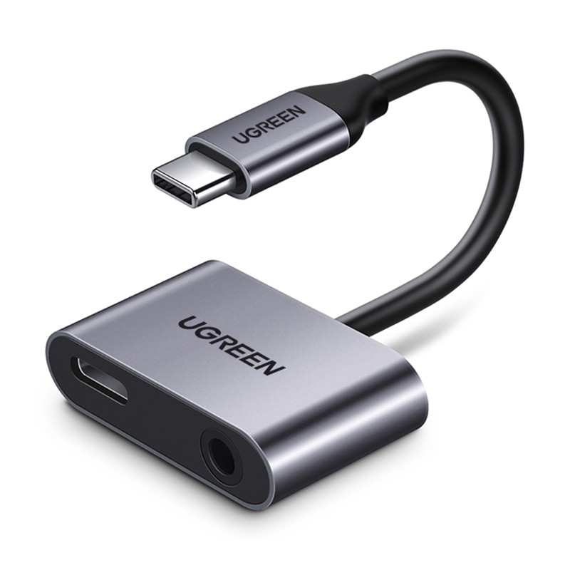 绿联 耳机转接头 Type-C转3.5mm音频数据线USB-C转换器 充电听歌二合一通用小米10华为Mate40Pro/P30/20手机