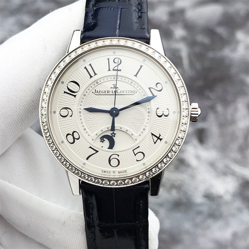 【二手95新】积家女表约会系列3448430自动机械外圈镶钻34mm女士皮带