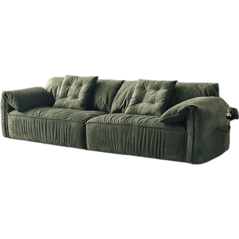 【领神卷1000元】迪伦公馆 沙发 大象耳朵baxter意式极简磨砂麂皮绒布艺沙发客厅现代简约 双扶手单人位120*95*75cm 【升级版70%客户选择】德国免洗科技布+乳胶填充