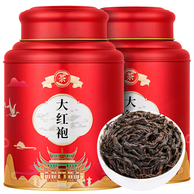 醉然香 茶叶 大红袍乌龙茶正宗福建原产岩茶罐装500g