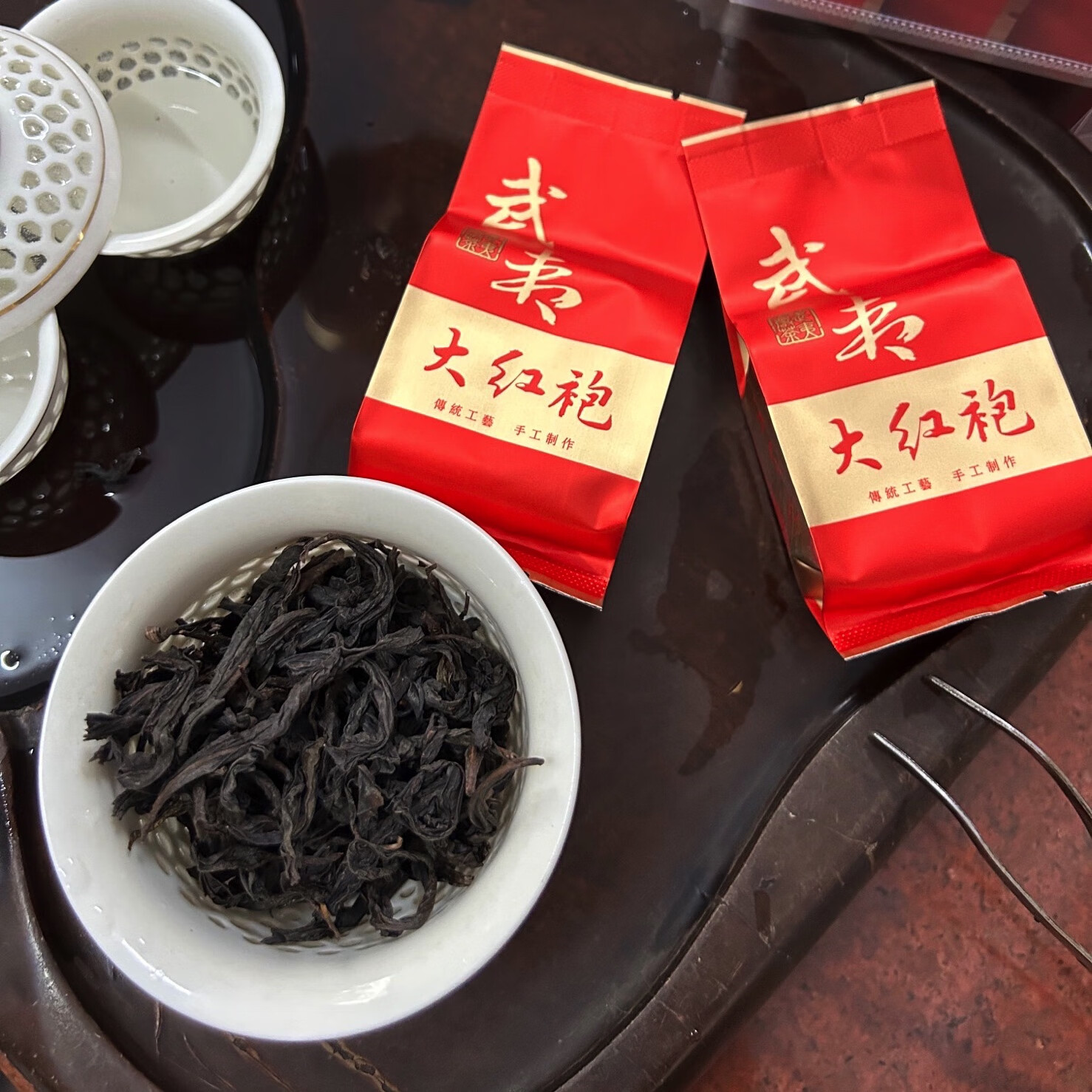武夷大红袍茶叶小礼盒装喜茶送礼喜礼婚礼庆典伴手礼盒装茶四小包 款式
