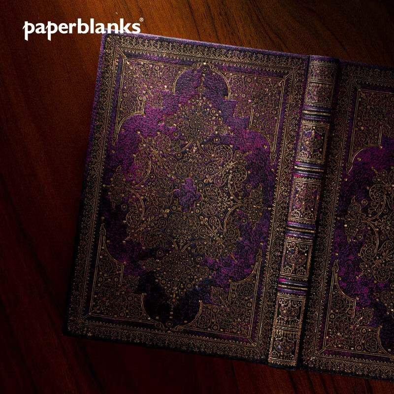 paperblanks佩兰克笔记本冬至之星系列小记事本日记本手账手帐本学习大学生复古文艺文具礼物闪钻 【硬壳绑带款】闪钻/大本/空白