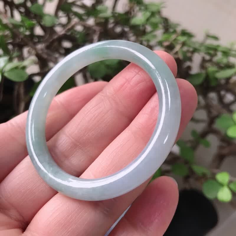 瑾晨缅甸货翡翠种水儿童手镯41.7证书1512 浅绿 41