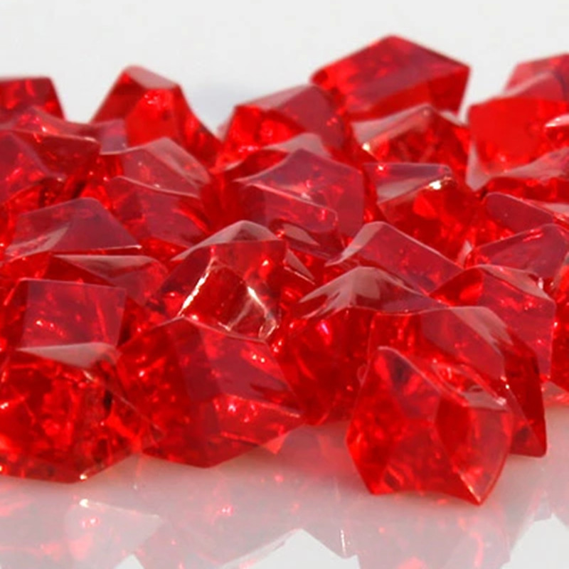 柯必达装饰彩色石子鹅卵石透明水晶石头鱼缸花瓶用装饰彩石五彩石白