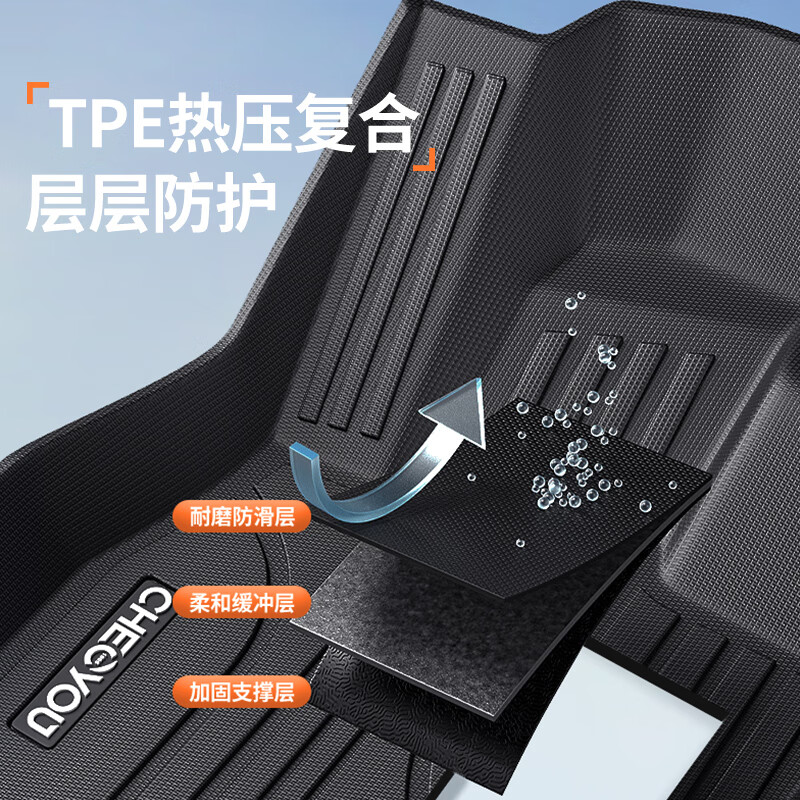 桐汝壁车丽友专用于小鹏p7 + p5 g9 g3 g6 m03 mo3脚垫全包 单层TPE脚垫 小鹏Mona M03 定制