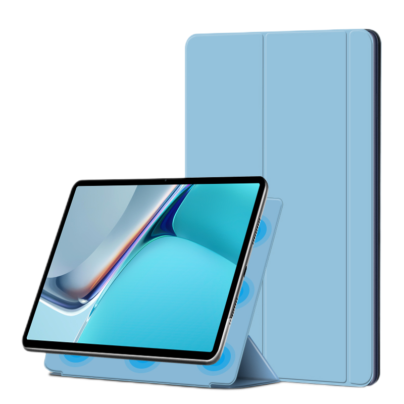 酷樂鋒 適用于 華為matepad11 2021款磁吸保護(hù)套10.95英寸保護(hù)殼智能休眠雙面保護(hù)防彎防摔平板支架皮套 藍(lán)